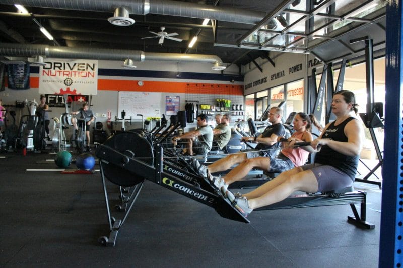 Rowing class at CrossFit Fixx